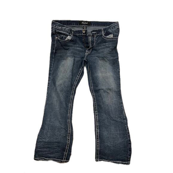 True Luck Straight Leg Jeans Mens 38x32 - Picture 1 of 3